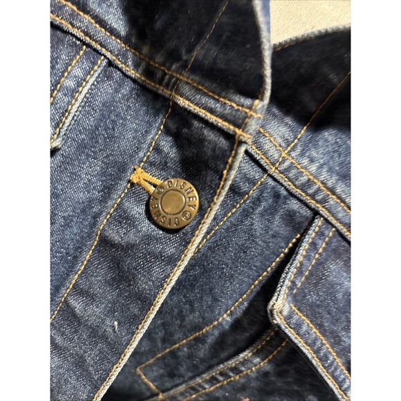 Disney Mickey & Minnie Together Forever Denim Jean Jacket Size XL Love Boho - Picture 10 of 14